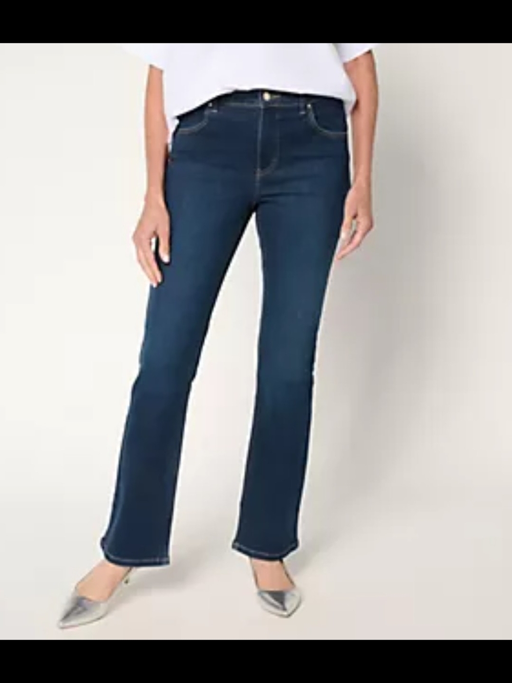 Women with Control Contour Curves Regular Indigo Bootcut Jeans